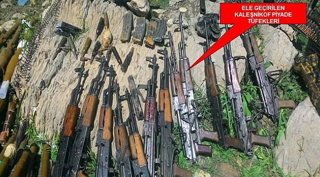 Kato'da çok sayıda silah ve mühimmat ele geçirildi!