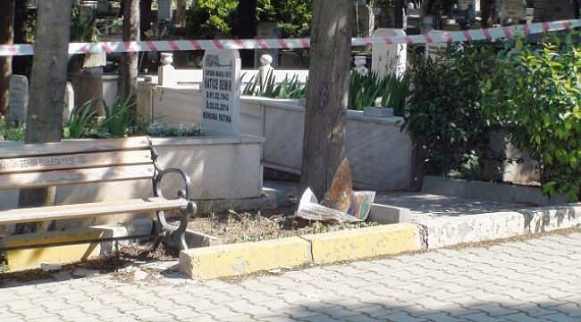 Mezarlıkta top mermisi bulundu