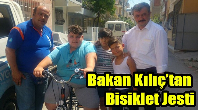 Bakan Kılıç'tan İzmirli Nurettin'e bisiklet jesti