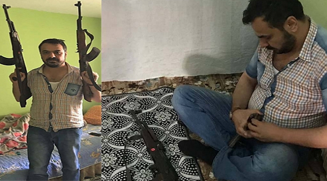 Dink cinayeti sanığından Kalaşnikoflu poz