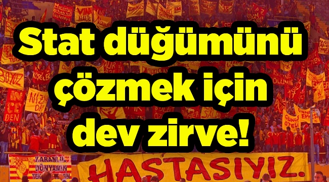Göztepe'nin stat düğümünü çözmek için dev zirve!