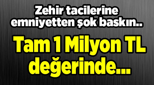 1 milyon değerinde uyuşturucu madde ele geçirildi