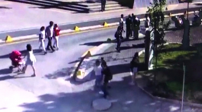 Büyükerşen’e saldırı anı güvenlik kamerasında