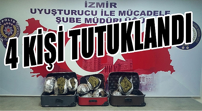 İzmir’de uyuşturucu operasyonu: 4 tutuklu