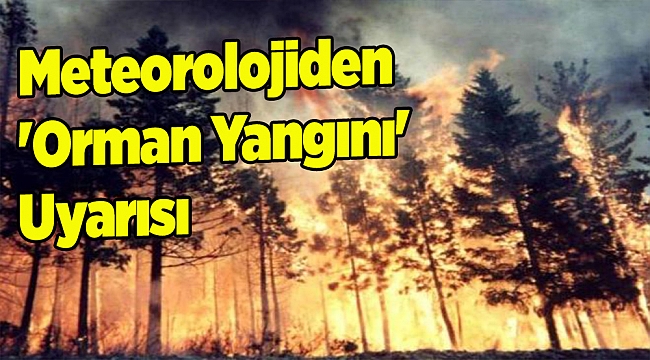 Meteorolojiden 'orman yangını' uyarısı