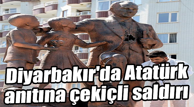 Diyarbakır'da Atatürk anıtına çekiçli saldırı