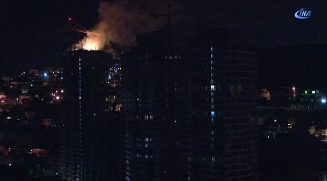 Lüks sitede yangın paniği