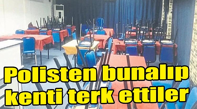 Polisten bunalıp kenti terk ettiler