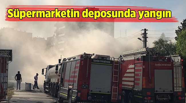 Süpermarketin deposunda yangın
