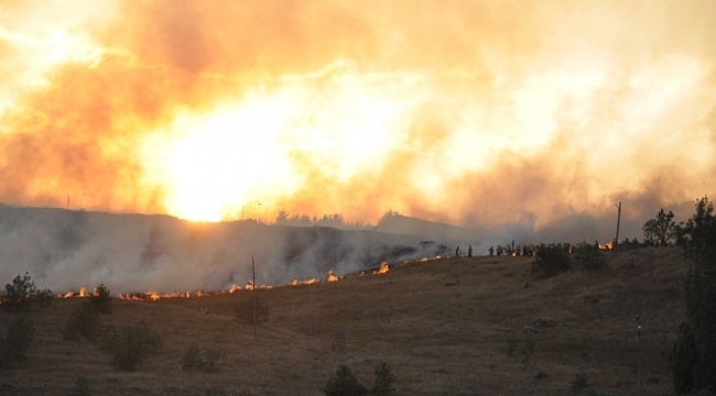 Askeri bölgede yangın
