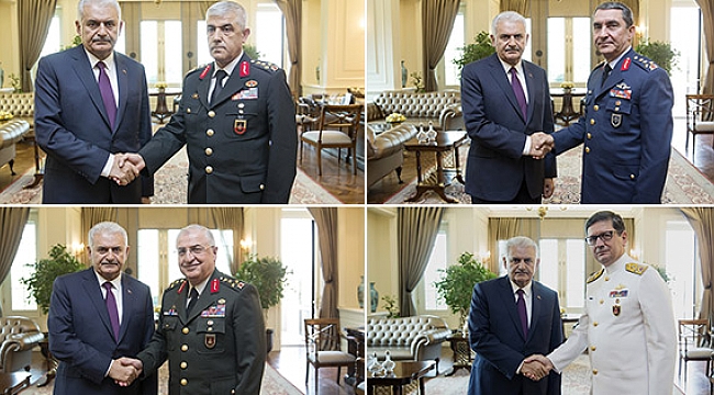Başbakan, komutanlarla tek tek görüştü