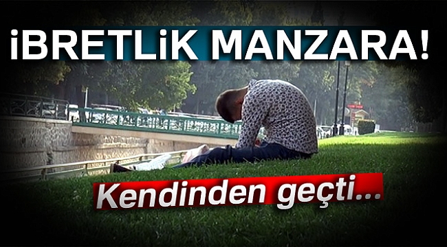 Bonzayi çeken genç kendinden geçti