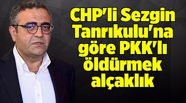 CHP&#039;li Sezgin Tanrıkulu&#039;na göre PKK&#039;lı öldürmek alçaklık
