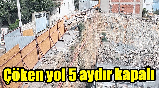 Çöken yol 5 aydır kapalı