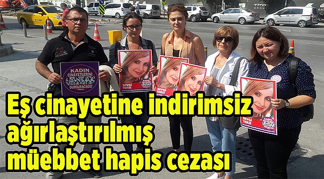 Eş cinayetine indirimsiz ağırlaştırılmış müebbet hapis cezası