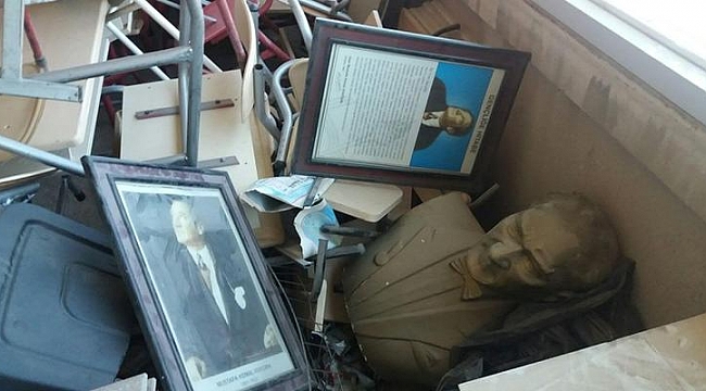 İzmir'de Atatürk büstü şoku