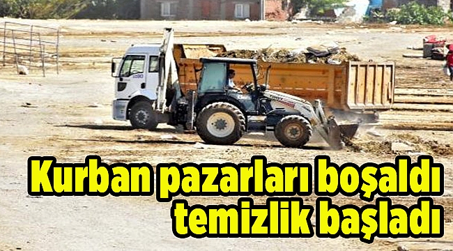 Kurban pazarları boşaldı, temizlik başladı