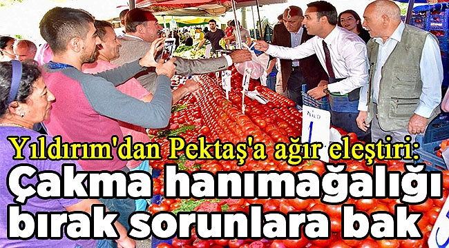 Yıldırım&#039;dan Pektaş&#039;a ağır eleştiri:Çakma hanımağalığı bırak sorunlara bak