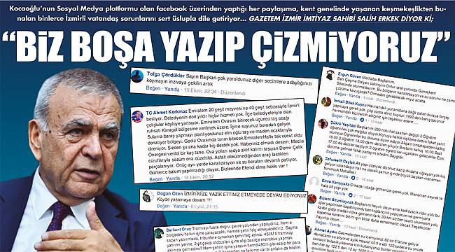 "BİZ BOŞA YAZIP ÇİZMİYORUZ"