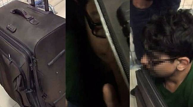 FETÖ firarisinin çocuğu valizde!