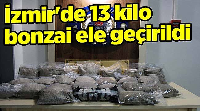İzmir&#039;de 13 kilo bonzai ele geçirildi