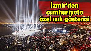 İzmir'den cumhuriyete özel ışık gösterisi 