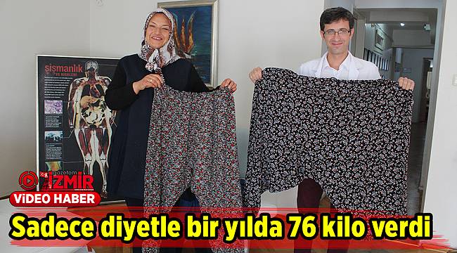 Sadece diyetle bir yılda 76 kilo verdi