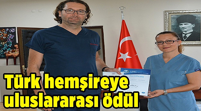 Türk hemşireye uluslararası ödül