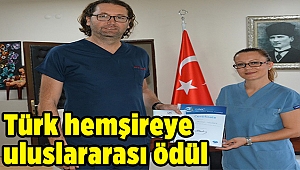 Türk hemşireye uluslararası ödül