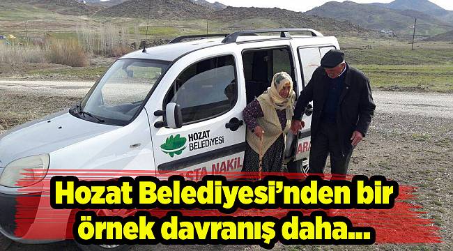 Hozat Belediyesi'nden bir örnek davranış daha...