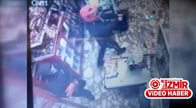 Soyguncularla polis arasındaki çatışma kamerada