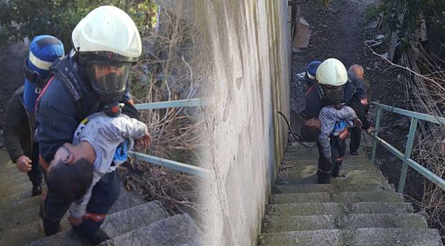 7 yaşındaki çocuk son anda kurtarıldı