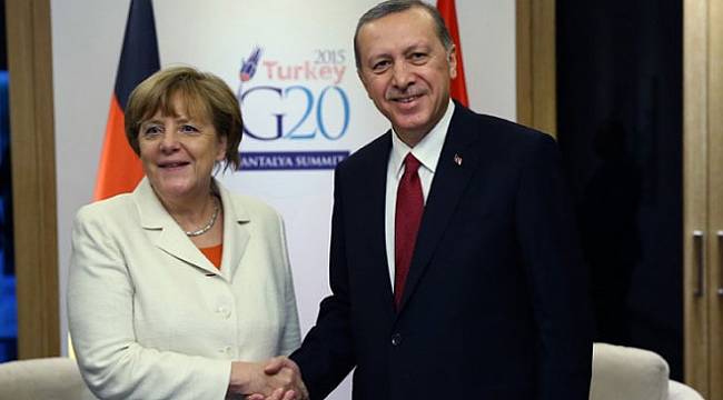 Cumhurbaşkanı Erdoğan Almanya Başbakanı Merkel ile görüştü
