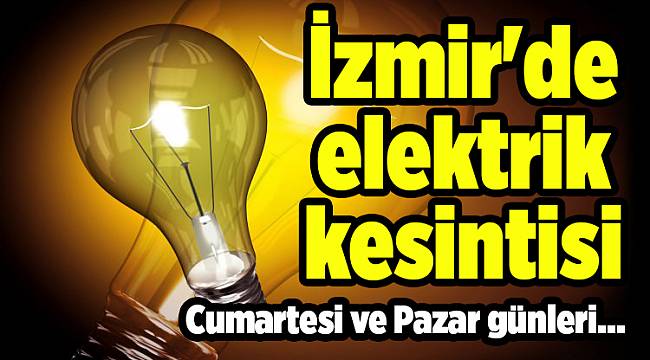 İzmir&#039;de elektrik kesintisi