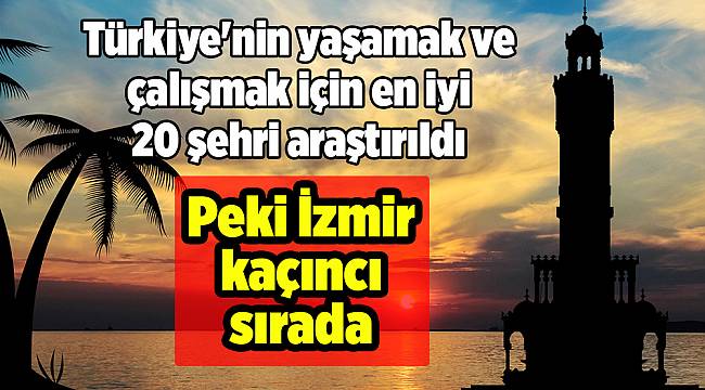 Türkiye'nin yaşamak ve çalışmak için en iyi 20 şehri araştırıldı