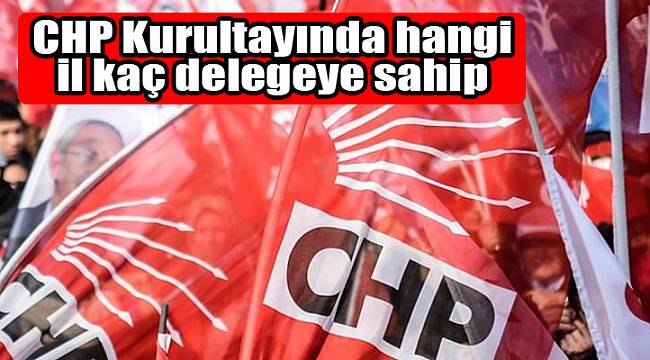 CHP Kurultayında hangi il kaç delegeye sahip