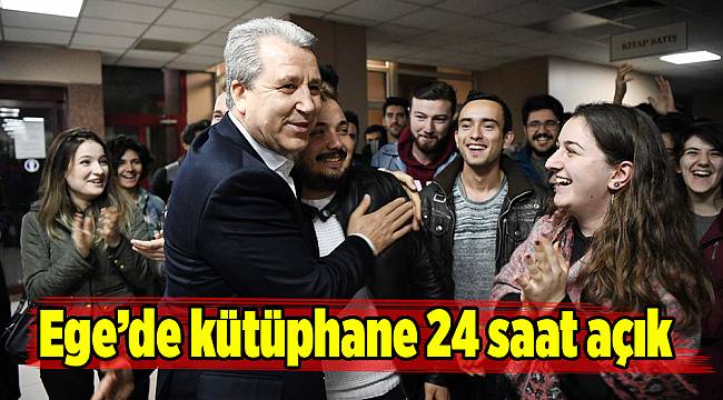 Ege’de kütüphane 24 saat açık
