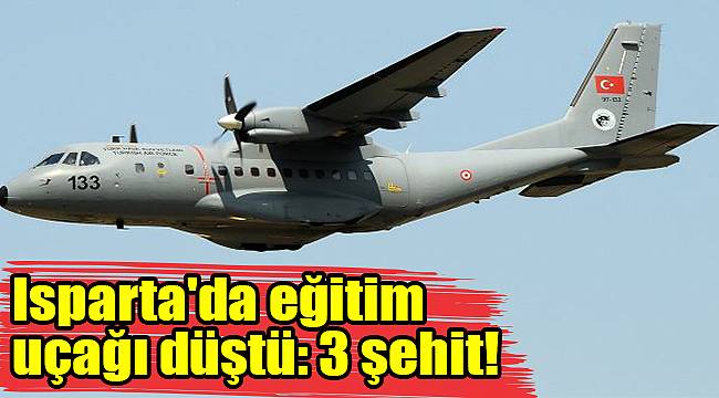 Isparta'da eğitim uçağı düştü