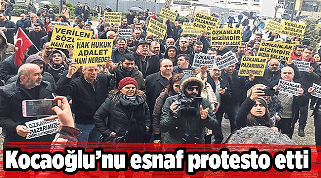 Kocaoğlu’nu esnaf protesto etti