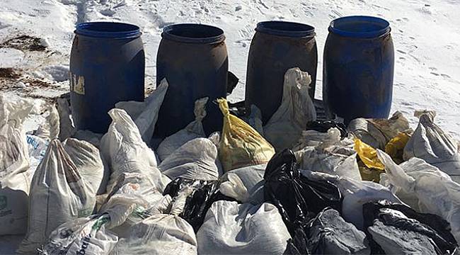 PKK'ya kış darbesi, 600 kilo patlayıcı ele geçirildi