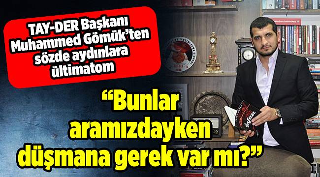 TAY-DER Başkanı Gömük'ten sözde aydınlara ültimatom