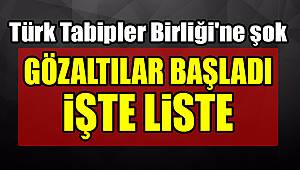 Türk Tabipler Birliği'ne operasyon işte gözaltı listesi