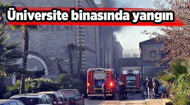 Üniversite binasında yangın