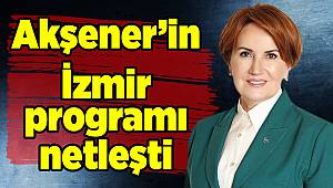 Akşener’in İzmir programı netleşti