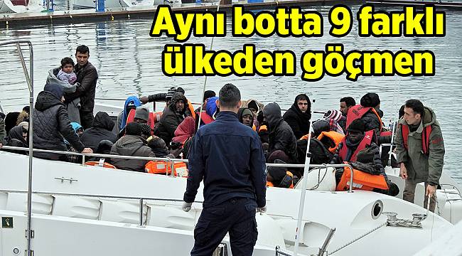 Aynı botta 9 farklı ülkeden göçmen