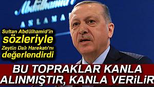 Cumhurbaşkanı Erdoğan, Sultan Abdülhamid’in sözleriyle Zeytin Dalı Harekatı'nı değerlendirdi