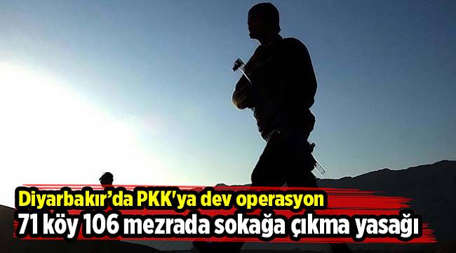 Diyarbakır’da PKK'ya dev operasyon