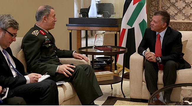 Genelkurmay Başkanı Akar, Ürdün Kralı II. Abdullah ile görüştü