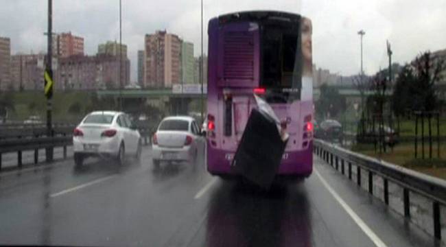 E-5 otoyolunda faciadan dönülen anlar kamerada