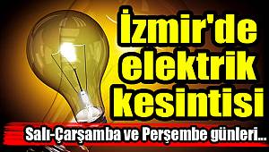 İzmir'de elektrik kesintisi(20-21-22 Mart 2018)